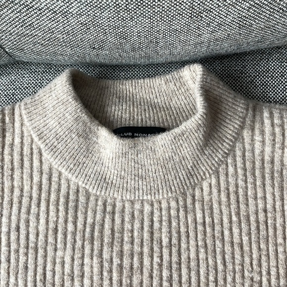 Club Monaco cream mock neck sweater - Picture 2 of 2